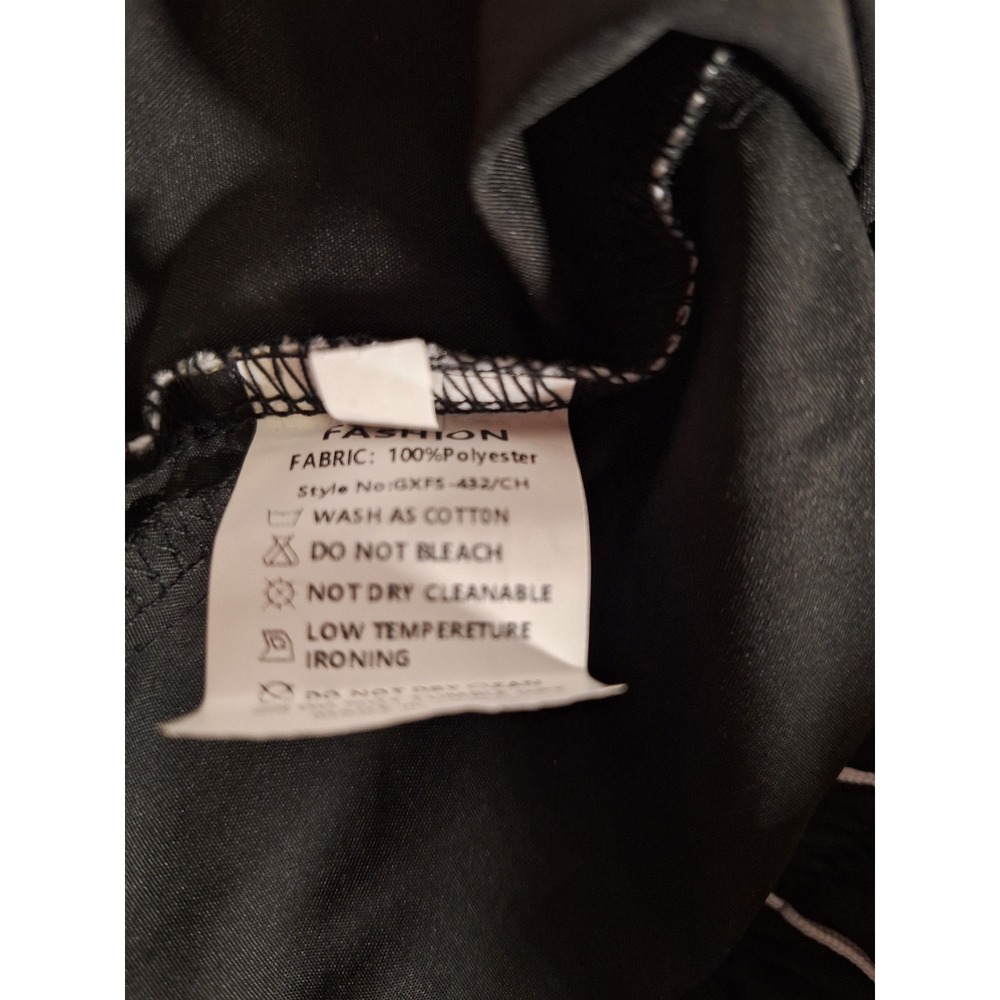 Aedceal Black Windbreaker Track Pants Side Stripe Bungee Hem size Small New - Picture 5 of 5